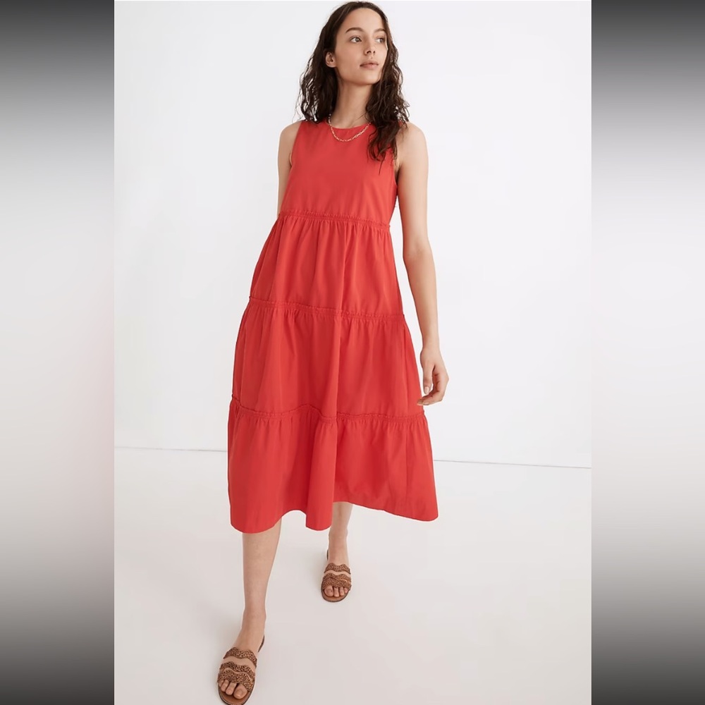 Madewell cattail tiered dress